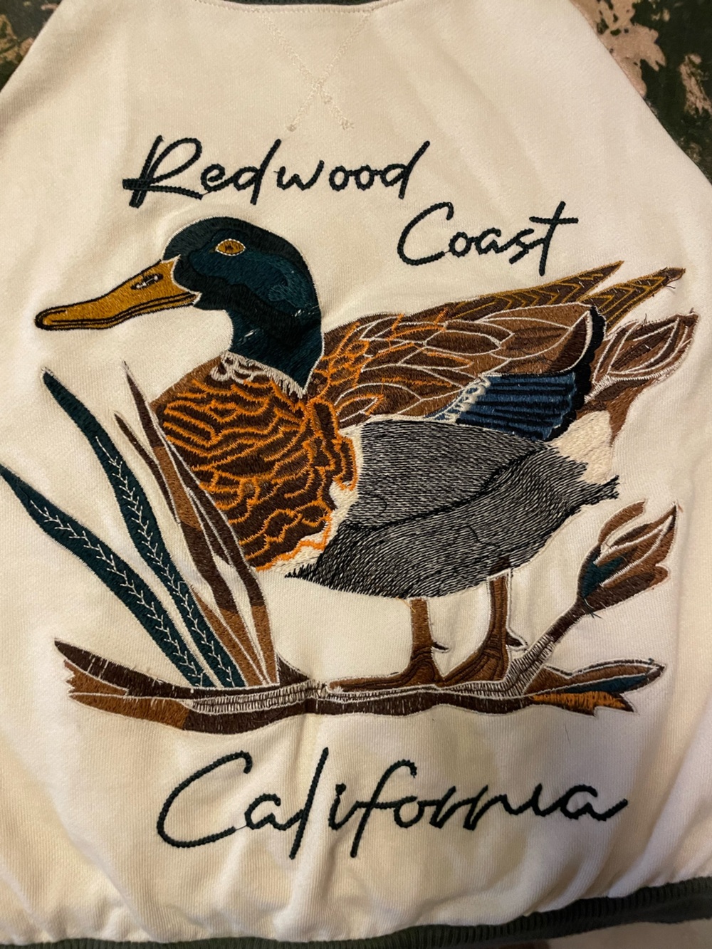 Anthropologie Redwood Coast California Duck Graphic Pullover - Black & Cream - Picture 7 of 7